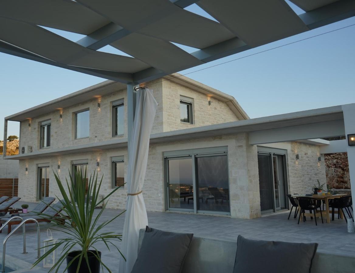 Eva Villas West With Infinity Pool & And Panoramic Sea View Gerani Chanion Dış mekan fotoğraf