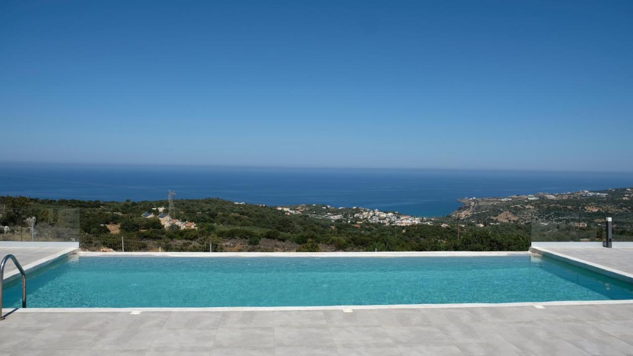 Eva Villas West With Infinity Pool & And Panoramic Sea View Gerani Chanion Dış mekan fotoğraf