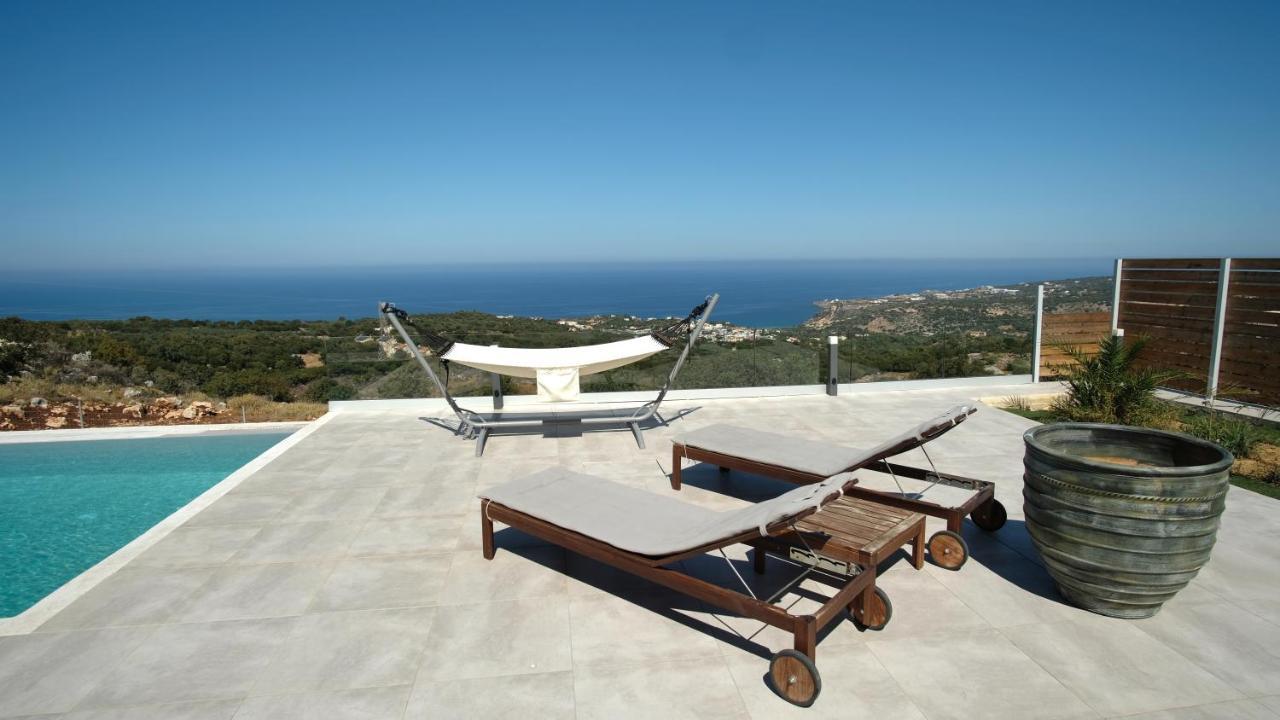 Eva Villas West With Infinity Pool & And Panoramic Sea View Gerani Chanion Dış mekan fotoğraf