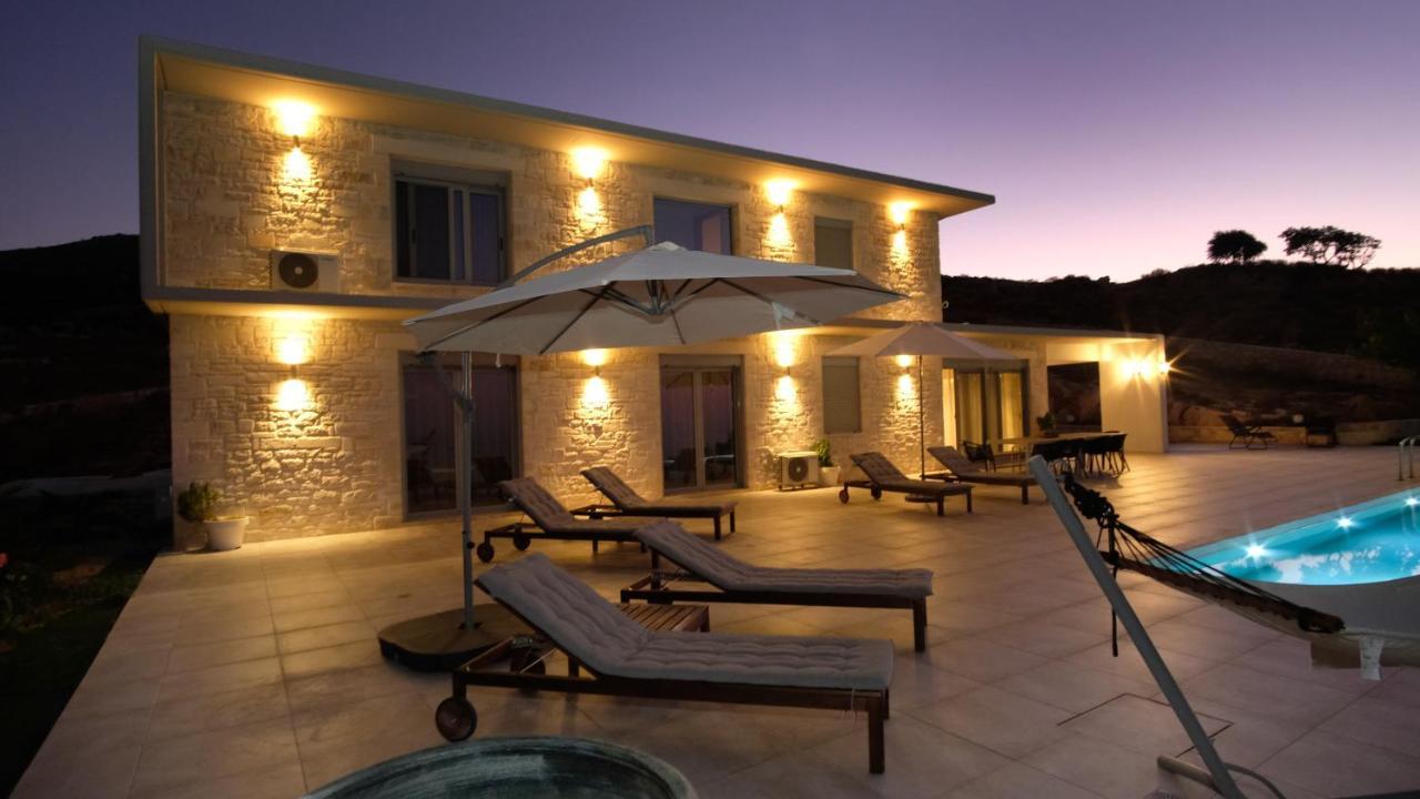 Eva Villas West With Infinity Pool & And Panoramic Sea View Gerani Chanion Dış mekan fotoğraf