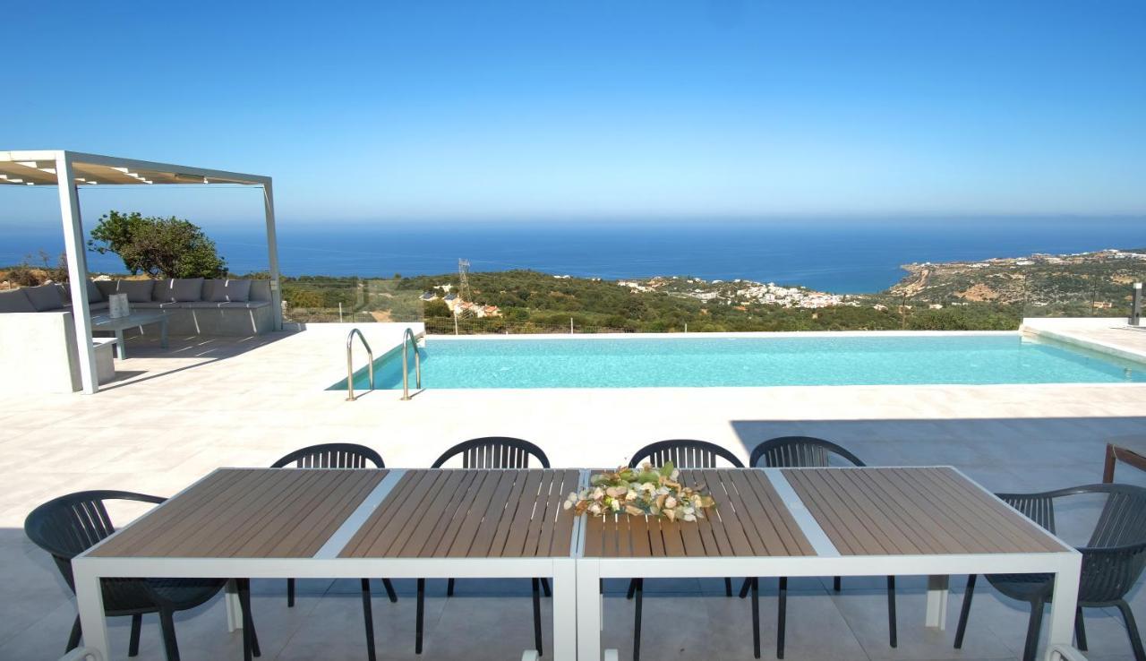 Eva Villas West With Infinity Pool & And Panoramic Sea View Gerani Chanion Dış mekan fotoğraf