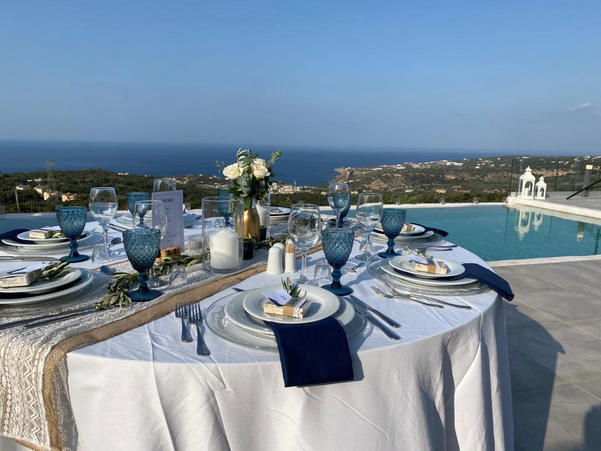 Eva Villas West With Infinity Pool & And Panoramic Sea View Gerani Chanion Dış mekan fotoğraf